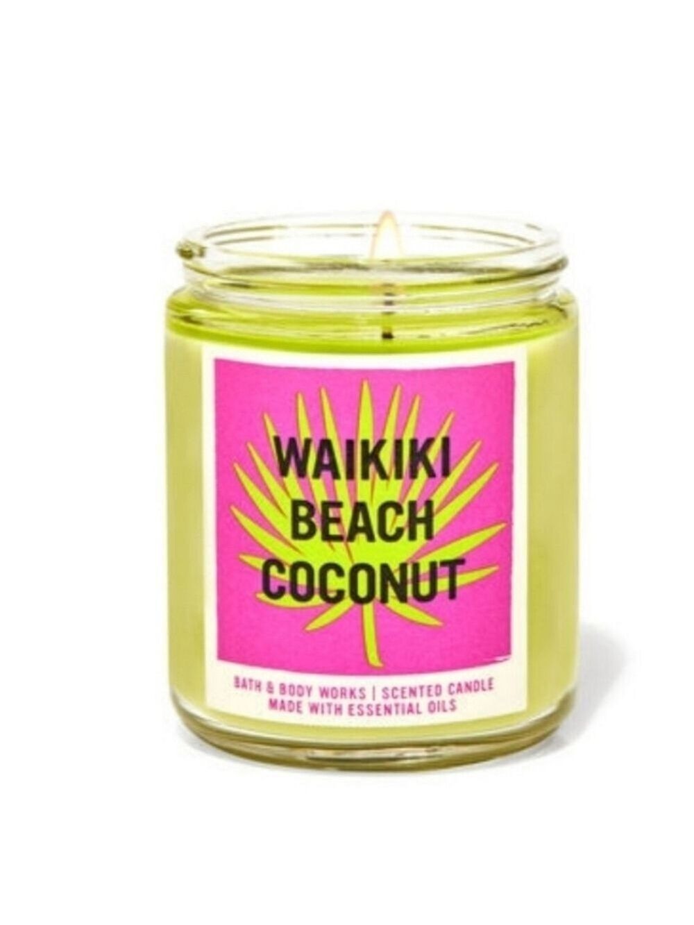 WAIKIKI BEACH COCONUT SINGLE WICK CANDLE BY BATH & BODY WORKS
